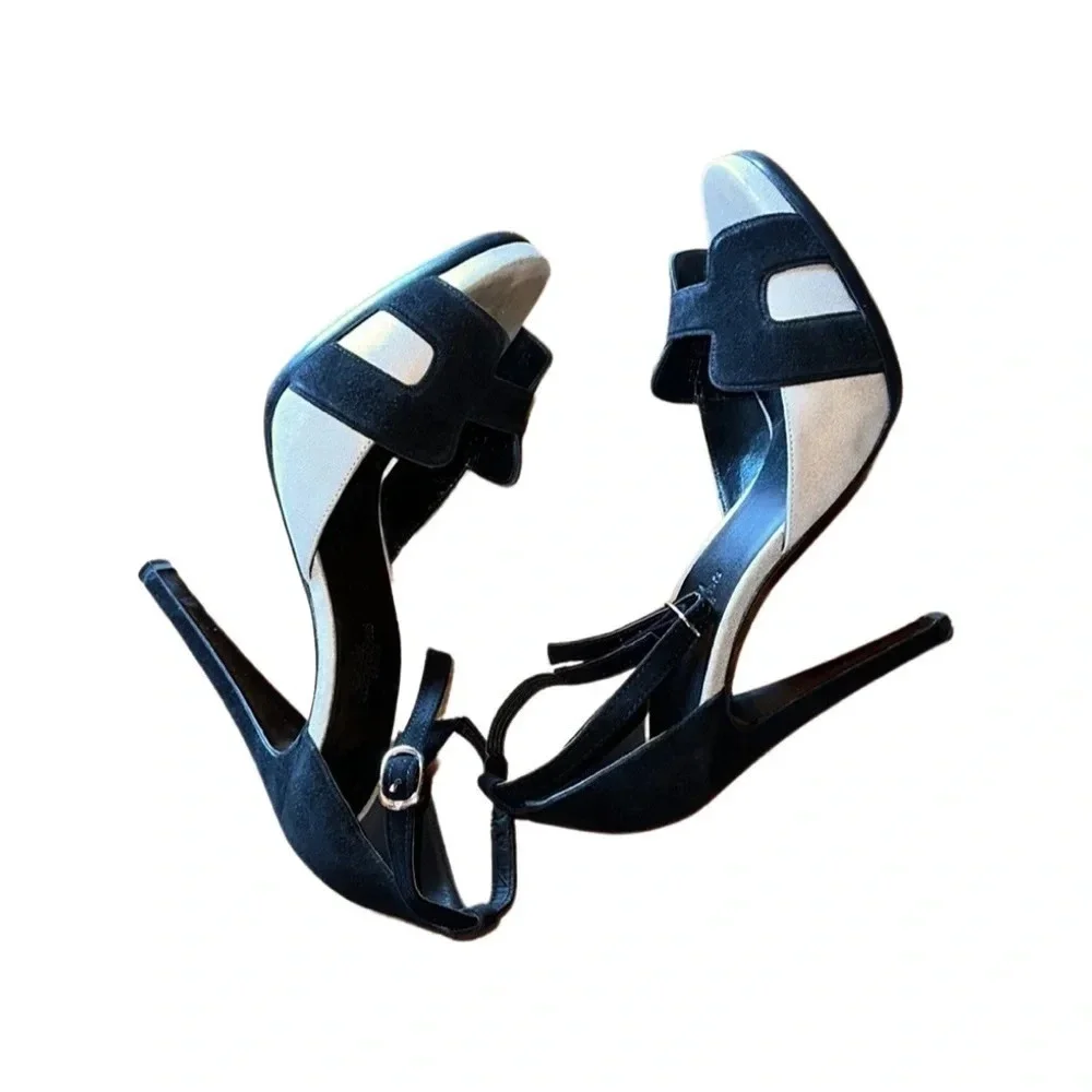 Hermes Highlight d'Orsay Suede Pumps Size 38.5 - Picture 6 of 11